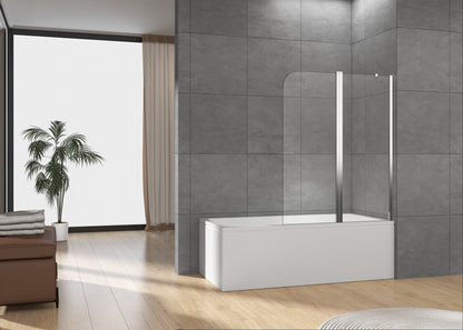 Black Rothnow shower panel walk-in bathtub shower door fixed panel with sleek glass design and sturdy frame, 900mm wide by 2200mm high