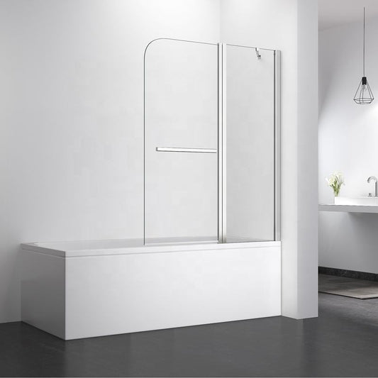Rothnow® black walk-in bathtub shower panel with fixed glass door, 900mm width, 2200mm height, for modern bathroom showers.
