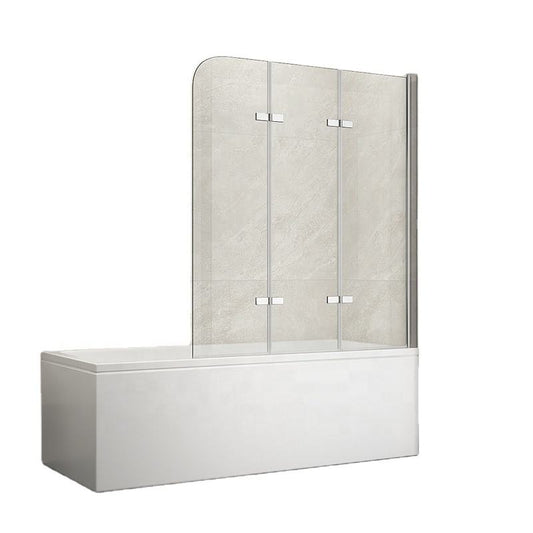Rothnow® black shower panel walk-in bathtub shower door with folding design, made of durable material for modern bathroom use