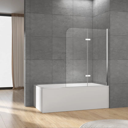 Rothnow® black walk-in bathtub shower door, hinged design, sleek shower panel with clear glass for modern bathroom setup.