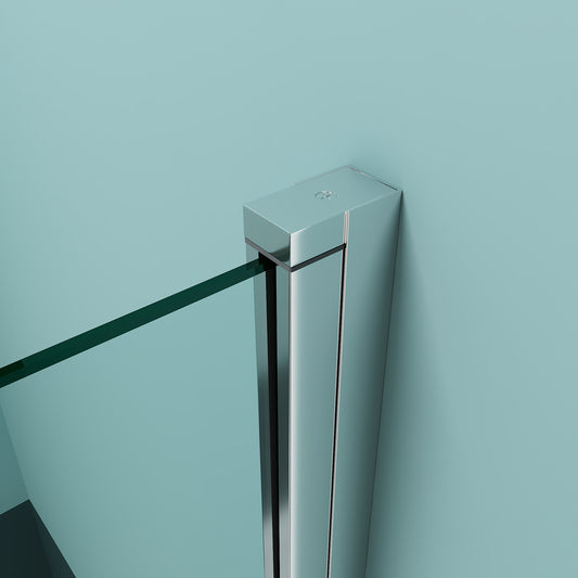 Rothnow® walk-in bathtub shower door with black rectangular glass panel, designed for shower panels and walk-in bath enclosures.