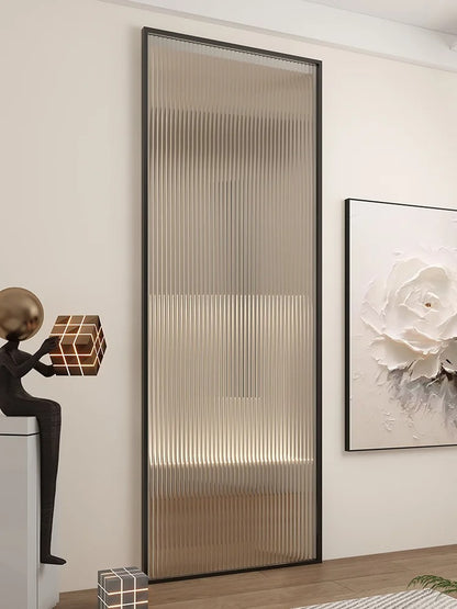 Rothnow® Aluminum door with 16x45 series slim frame, waved glass, and white finish, measuring 900mm wide by 2200mm high.