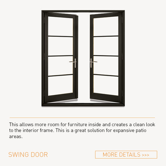Rothnow® Aluminum Door 50 Series swing door in black with dimensions 900mm W x 2200mm H, showcasing sleek modern design.