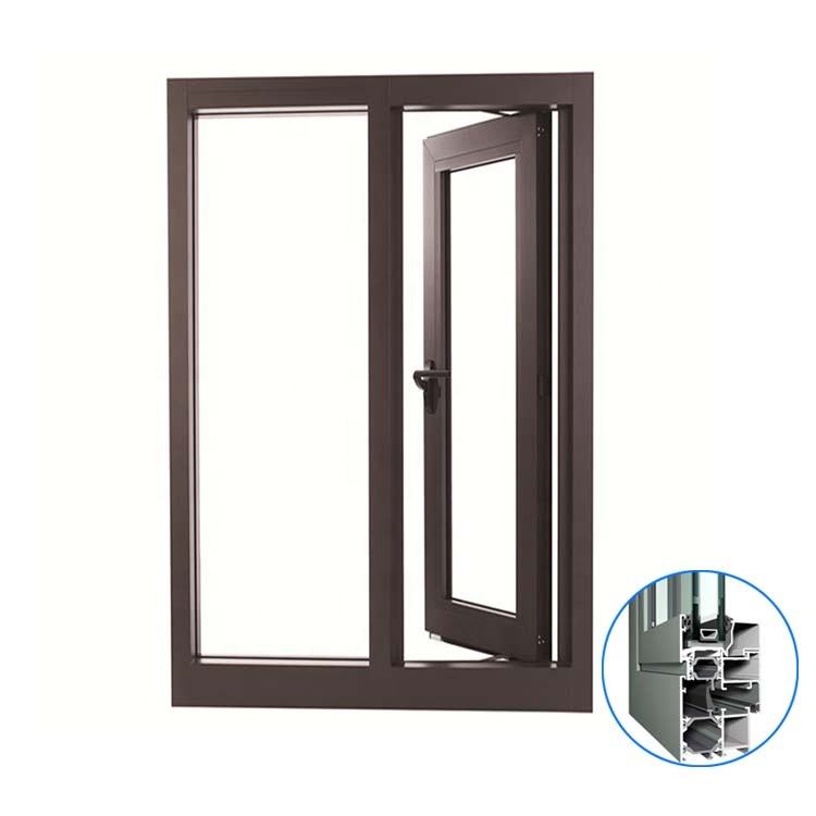 Rothnow® Aluminum Door 50 Series swing door in black, measuring 900mm wide by 2200mm high, with a sleek modern design.