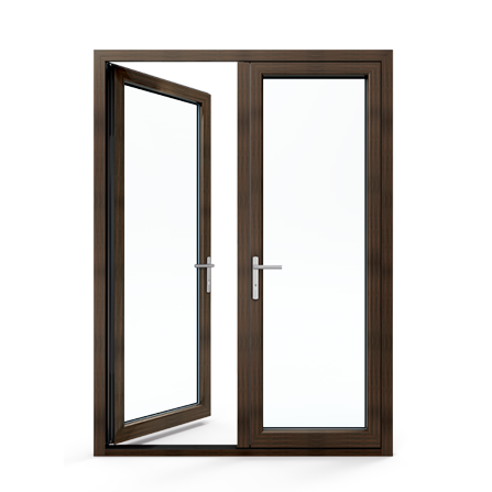 Rothnow® Aluminum 50 Series Swing Interior Door, black finish, 900mm wide by 2200mm high with 150mm frame width.
