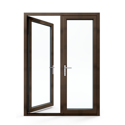 Rothnow® Aluminum 50 Series Swing Interior Door, black finish, 900mm wide by 2200mm high with 150mm frame width.