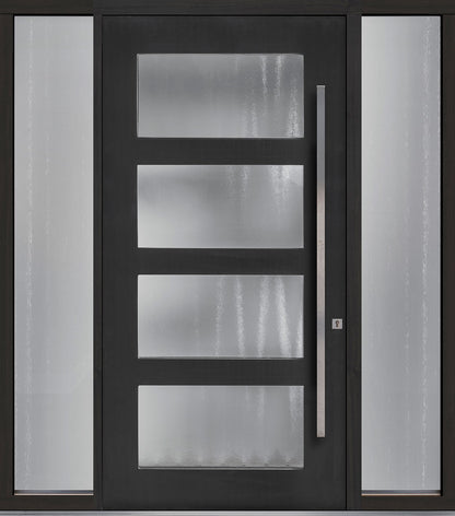 Rothnow French Style Aluminum Door 46 Series pivot and French door with black finish, 900mm W x 2200mm H, modern home entryway.
