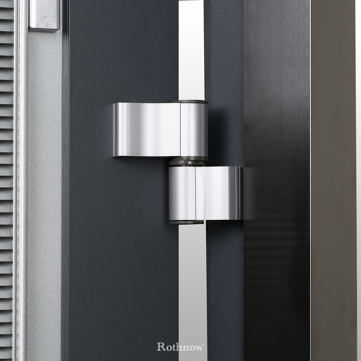 Rothnow® oversized aluminum swing door, 55 Series, 1.8mm thick, black finish, 900mm width, 2200mm height, 150mm frame width