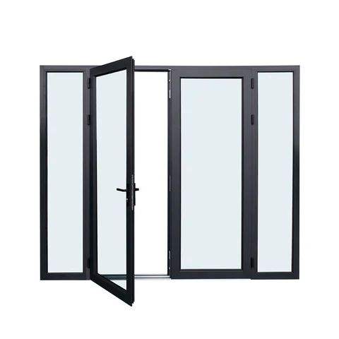 Rothnow oversized aluminum door 55 series, 1.8mm thick, black finish, 900mm wide and 2200mm high, swing door for commercial use