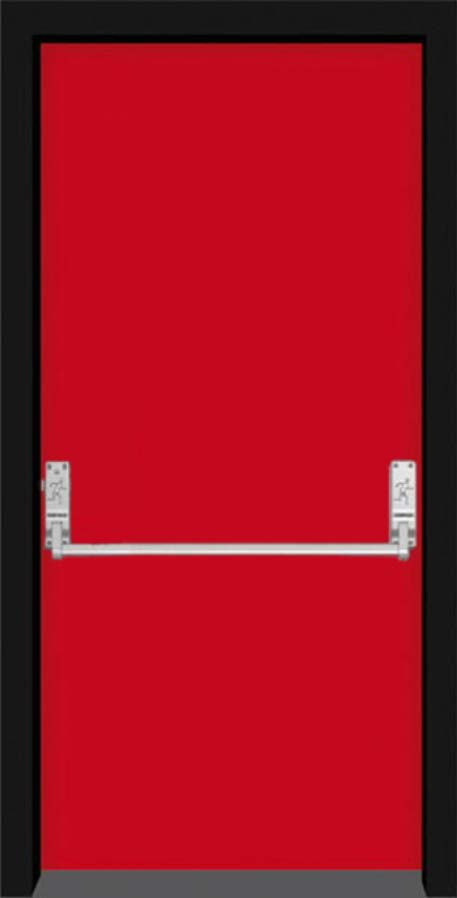 Rothnow® steel fire-rated door RN-SFD02, swing door with 990mm width and 2360mm height, installed in a wall.