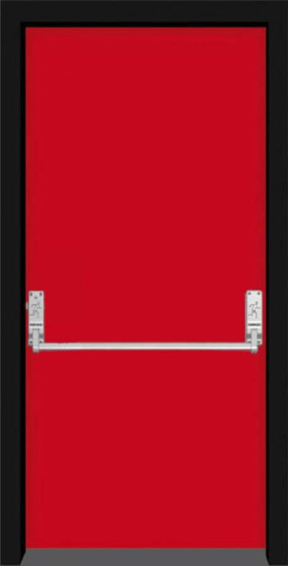 Rothnow® steel fire-rated door RN-SFD02, swing door with 990mm width and 2360mm height, installed in a wall.