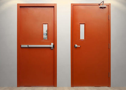 Rothnow steel fire-rated door RN-SFD02 swing door with 990mm width, 2360mm height, and 150mm wall thickness.