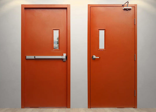 Rothnow steel fire-rated door RN-SFD02 swing door with 990mm width, 2360mm height, and 150mm wall thickness.