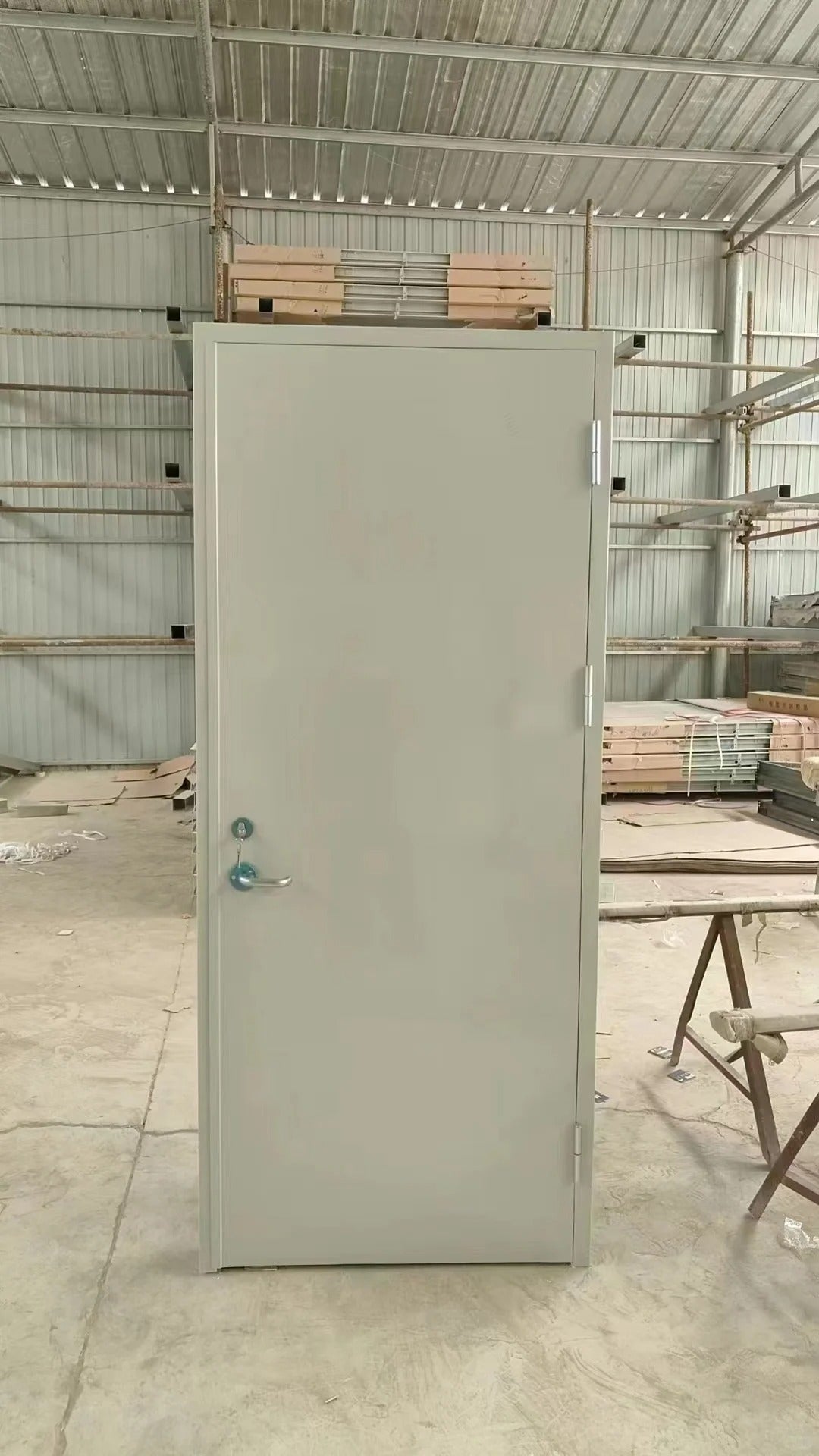 Rothnow Steel Fire-Rated Door RN-SFD03, swing door with steel construction, 990mm width, 2360mm height, wall thickness 150mm.