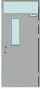 Rothnow® steel fire-rated swing door with 990mm width, 2360mm height, and 150mm wall thickness, designed for fire safety.