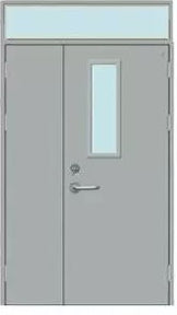 Rothnow steel fire-rated door RN-SFD04, swing door design with 990mm width, 2360mm height, wall thickness 150mm, in a commercial setting.