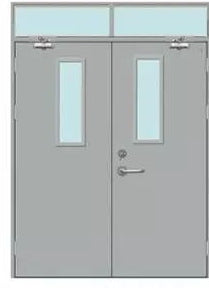 Rothnow Steel Fire-rated Door RN-SFD04, swing metal door with wall thickness, safety fire-resistant steel door for secure buildings