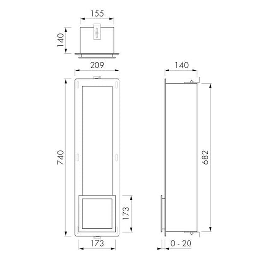 Black Rothnow Square Shower Niche with integrated toilet paper holder, wall-mounted bathroom storage and organizer.