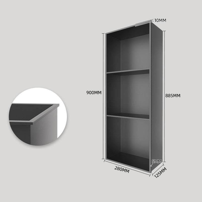 Black Rothnow® Square Shower Niche with three-layer design, wall-mounted bathroom storage for toiletries and essentials.