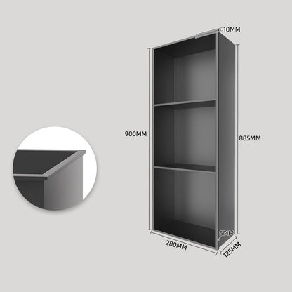 Black Rothnow® Square Shower Niche with three-layer design, wall-mounted bathroom storage for toiletries and essentials.