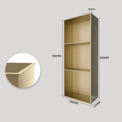 Rothnow® black square shower niche with three layered shelves for bathroom storage, wall-mounted design.