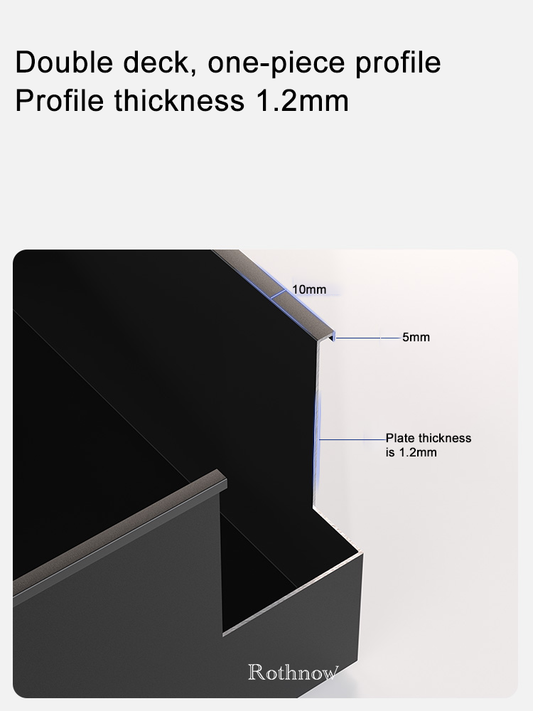 Rothnow® black square shower niche with four-layer design, wall-mounted bathroom storage shelf for toiletries.