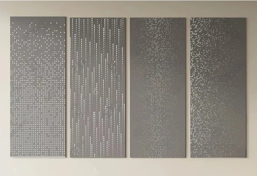 Black Rothnow aluminum ceiling panel, custom-sized for interior ceilings, featuring a sleek, modern design.