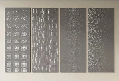 Black Rothnow aluminum ceiling panel, custom-sized for interior ceilings, featuring a sleek, modern design.