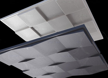 Black Rothnow aluminum ceiling panel, customized size, lightweight and durable ceiling tile for modern interior spaces.