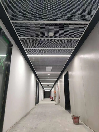 Black Rothnow aluminum ceiling panel from the RNAC03 series, custom-sized for modern interior ceiling installations.
