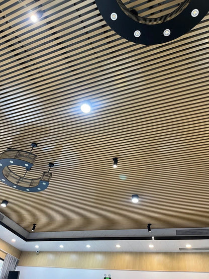 Black Rothnow aluminum ceiling panel from the Rothnow® Ceiling-RNAC04 series, customized size, with a smooth, modern finish.