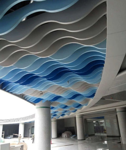 Black Rothnow aluminum ceiling panel from the Rothnow® Aluminum Ceiling RNAC05 series, customized size, smooth surface for interior ceilings.