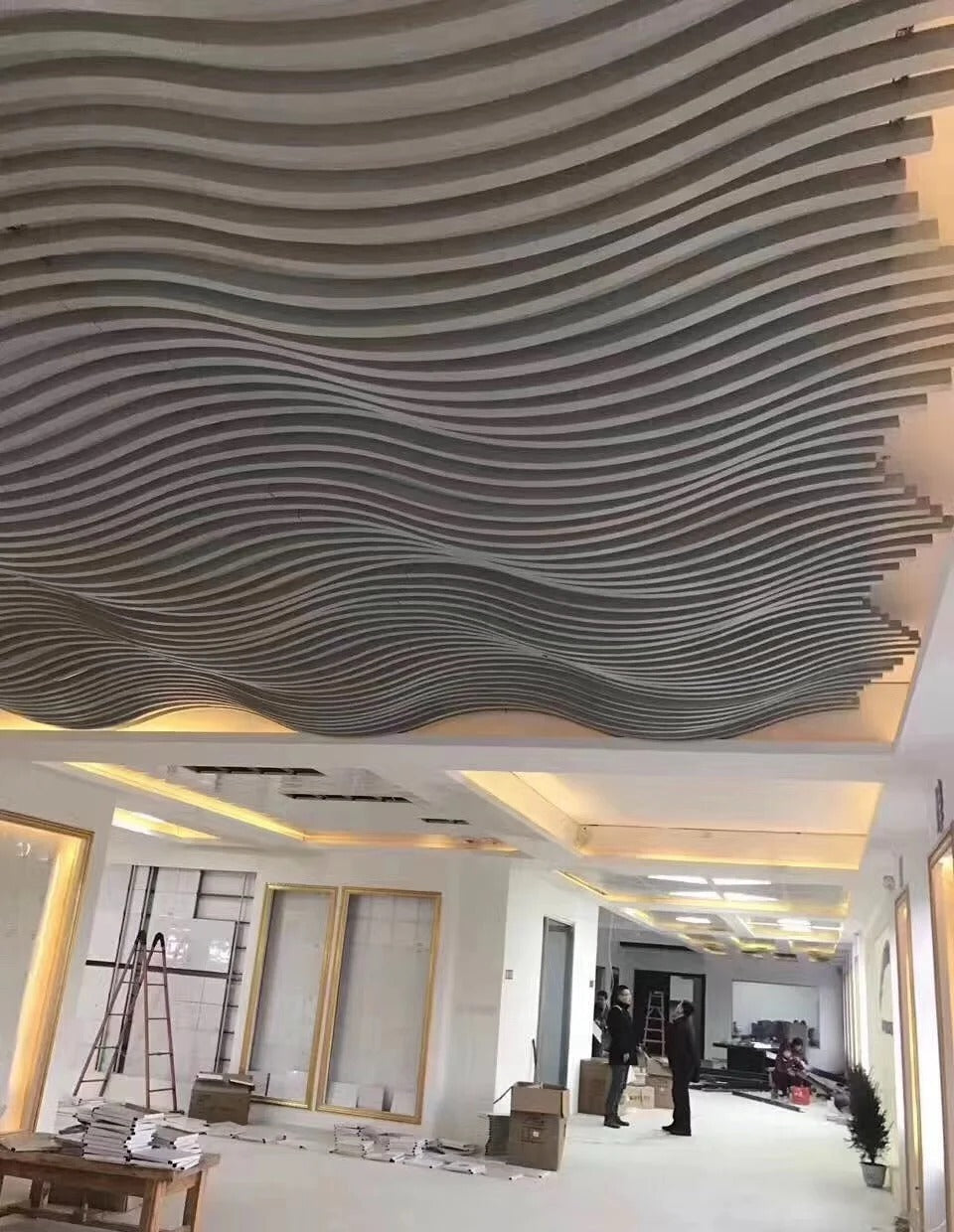 Black Rothnow aluminum ceiling panel from the Rothnow® Ceiling RNAC05 series, customized size, smooth finish, suitable for interior ceilings.