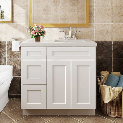 Black Rothnow® bathroom vanity with custom size and sleek护栏 design, modern and functional for contemporary bathrooms.