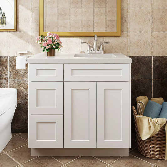 Black Rothnow® bathroom vanity with custom size and sleek护栏 design, modern and functional for contemporary bathrooms.
