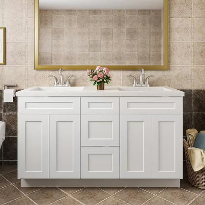 Black Rothnow bathroom vanity with custom size and protective railing, modern design, and sleek finish.