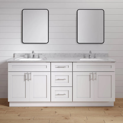 Black Rothnow® bathroom vanity with a customized size, featuring a sleek protective railing for modern bathroom decor.