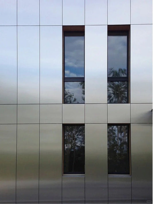 Black Rothnow® aluminum panel curtain wall with customized size, showcasing sleek, modern aluminum window design.