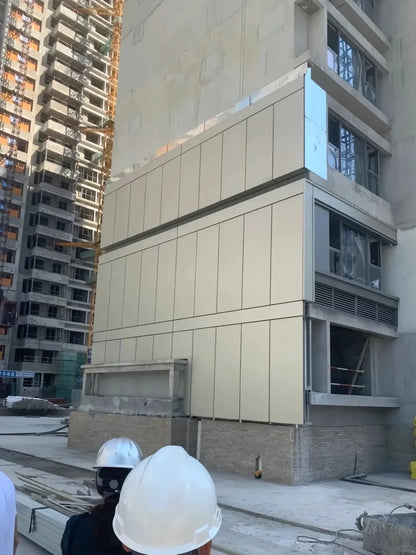 Black Rothnow aluminum panel curtain wall window with customized size and sleek design, showcasing modern architectural style.