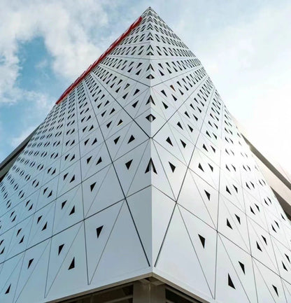 Black Rothnow® aluminum panel curtain wall window panel for modern building facade, customizable size and sleek design.