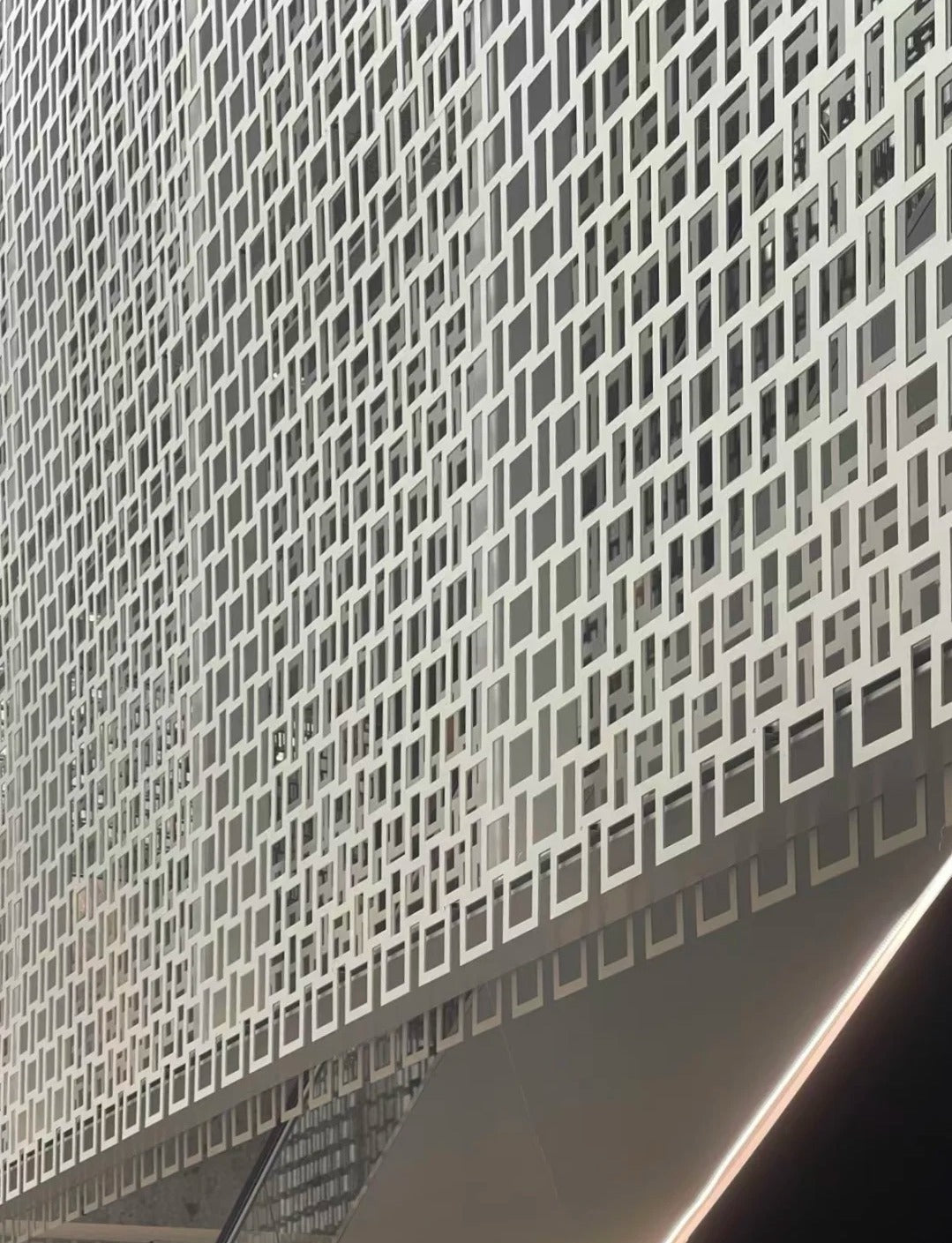 Black Rothnow aluminum panel curtain wall window, customized size, modern exterior building facade with sleek metal panels.