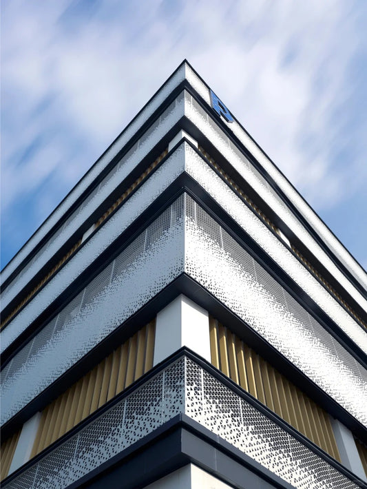 Black Rothnow® aluminum curtain wall panel with customized size, showcasing sleek modern design and structural glass installation.