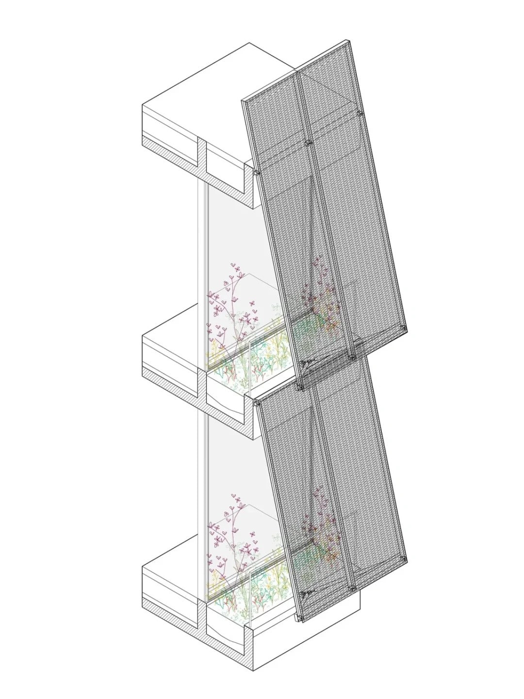 Rothnow® aluminum panel curtain wall, black, customized size, modern architectural window system with sleek design.