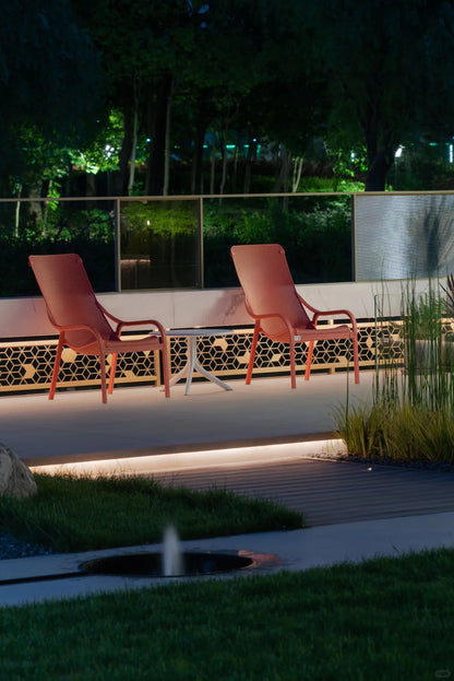 Black Rothnow® outdoor curved staircase with custom size, featuring sleek design and sturdy construction for outdoor use.