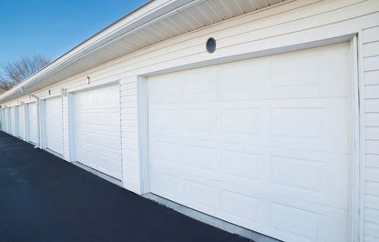 Black Rothnow garage door with steel plate and filled PU foam insulation, custom size, durable and secure for residential use.