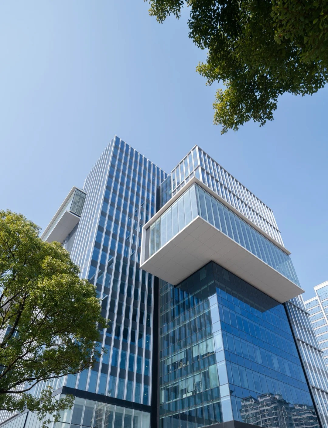 Rothnow® glass curtain wall with exposed black frame, showcasing sleek, modern glass window design for building facades.