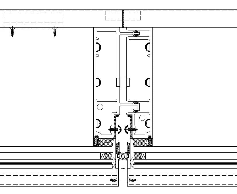 Black Rothnow glass curtain wall with exposed frame, showcasing sleek, modern architectural window design by Rothnow.
