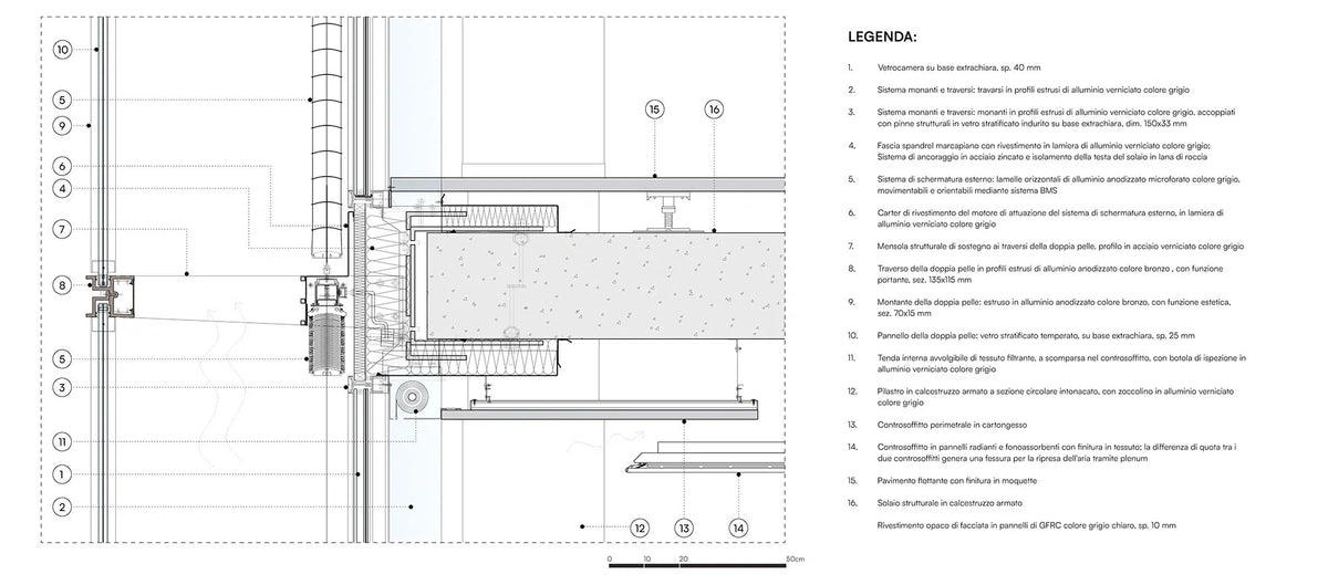 Rothnow® glass curtain wall with black exposed frame, showcasing sleek, modern architectural window design.