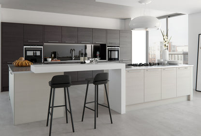 Black Rothnow® laminated finish kitchen cabinet with sleek design, featuring robust construction and modern style for kitchen storage.