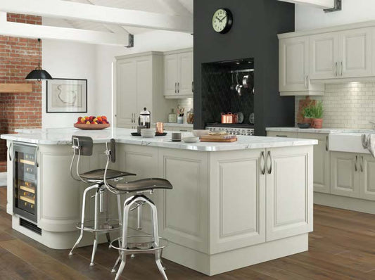 Rothnow® solid wood kitchen cabinet in black with customized size, featuring a sturdy railing design for modern kitchen storage.